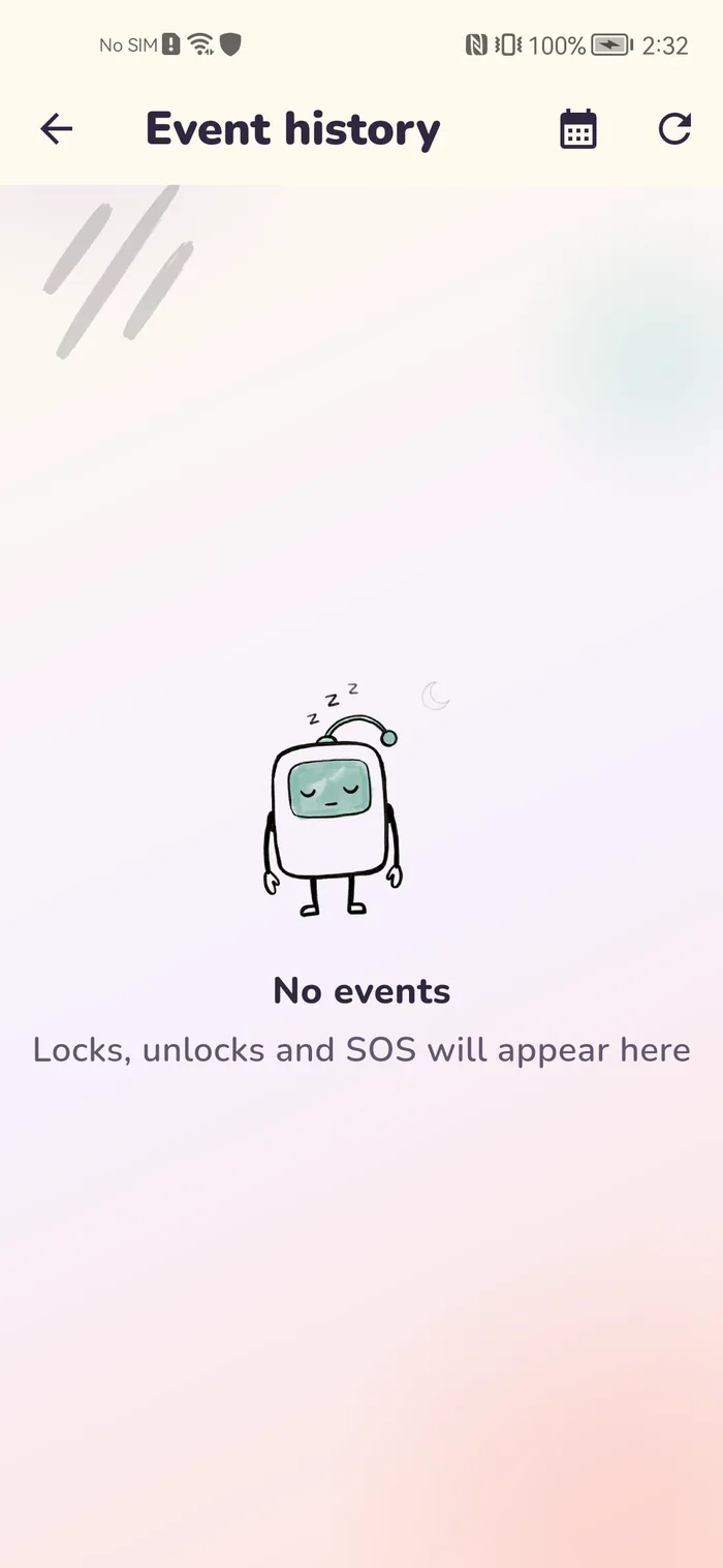 Event feed in the Gardion parent app showing app blocks and unblocks with the time each one fired